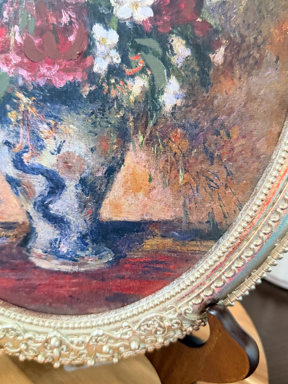 Camille Pissarro "Vase of Flowers" Framed Oval Art Print - Signed - Picture 2 of 12